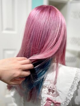 マティーナ ヘアー 池袋(Matina hair) 【ピンク × 水色 】池袋美容室