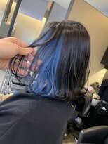 エンター 天神店(ENTER)&nbsp;ミディアム/インナーカラー/ブルーカラー/レイヤー/ENTER 天神店