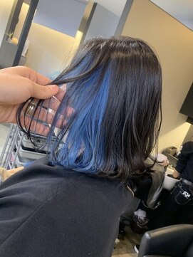 エンター 天神店(ENTER) ミディアム/インナーカラー/ブルーカラー/レイヤー/ENTER 天神店