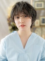 カバーヘア ブリス 大宮西口(COVER HAIR bliss) オリーブアッシュくせ毛風フェザーショートc6大宮20代30代40代