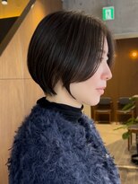 エリマ 武蔵小杉(elima)&nbsp;武蔵小杉大人ショートボブベージュイルミナカラー小顔ショート