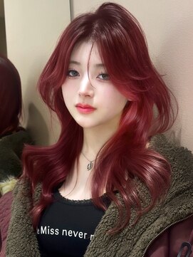 ロンドガーネット 池袋(Lond garnet) ミニウルフレイヤーカット顔周り前髪韓国ミディアムロング/池袋