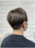冬カラー◎艶ボルドーカラー×外ハネボブで旬顔ヘア