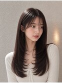 ナチュラル艶ストレート×韓国風レイヤー
