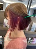 池袋デザインカラーインナーカラーイヤリングカラーハイライト