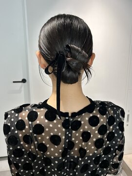 トリッカ シブヤ(TRICCA SHIBUYA) リボンカチモリ/タイトヘア/お呼ばれヘア/結婚式ヘア