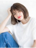 大人かわいい切りっぱなしボブ☆relian表参道