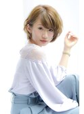 【arts lita 町田】斜めバング×耳かけ×グレージュショート