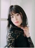 暗髪グレージュボブ