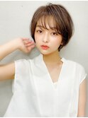 大人可愛い/イメチェン/前髪/ラベンダーカラー/小顔/ショート