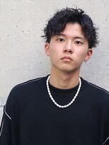 パール(PEAR+L)&nbsp;ツイスパ×波パーマ×アップバング×マッシュ×メンズ