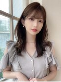 20代30代40代小顔外ハネミディアムひし形シルエットくびれミディ