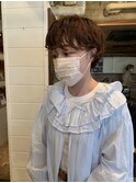 *ナチュラルパーマ×小顔マッシュショート 表参道