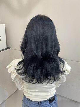 ネオリーブアイム 横浜西口店(Neolive aim) ブルーブラック ハイトーンカラー韓国ヘア【横浜】
