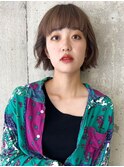 【LA PENSEE】大人かわいい切りっぱなしボブ 厚め前髪