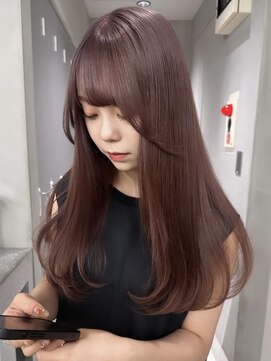 サイン 表参道(SIGN) ピンクベージュダブルカラーインナーカラーケアブリーチ