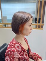 エニィ 池袋西口(Any)&nbsp;デザインカラー/レイヤーカット/ウェットヘア/オリーブベージュw