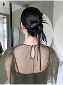 ribbon chignon
