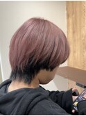 【鈴木悠孝】 伸ばしかけメンズウルフ/ピンクベージュ