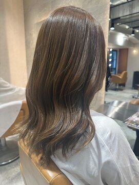 ロンド ルージュ 銀座店(Lond rouge) ウェーブミディアムメルティカラーxブリーチなしボブ韓国　銀座