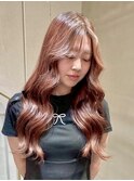 レイヤーカット×ライトブラウン