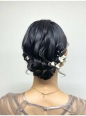 結婚式参列に♪/お呼ばれヘア/おとなっぽヘア/ゆるふあ/シニヨン