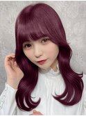 イメチェン/レッドブラウン/フルバング/似合わせカット/八王子駅