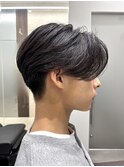 毛流れセンターパートニュアンスパーマカルマヘアメンズパーマ