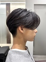 カルム(kalm) 毛流れセンターパートニュアンスパーマカルマヘアメンズパーマ