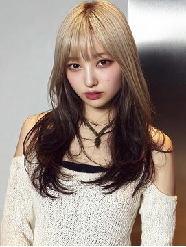 似合わせ◎錦糸町ルーツカラー×ブリーチでこなれ感シャギー