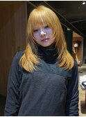 レイヤーカット｜ブロンドヘア