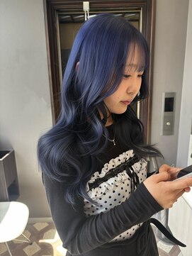 ジルバイジゼル(JILL by GiseL) 色落ちがグレーになるネイビーカラー10代20代福岡天神ハイトーン