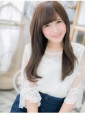 前髪が決め手♪ナチュラルストレートa
