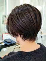 クオリス 赤塚店(QUALIS) 大人可愛い20代30代40代黒髪前下がりショートボブ丸みショート◎