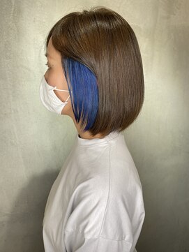 アンダーバーホワイトモデ 河内長野(_WHITE mode) ☆ イヤリングブルーカラー