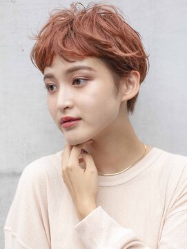 ラミ(L'ami) アプリコットピンク☆おしゃれ耳掛けshort hair