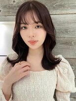 アイヴィー(IVY)&nbsp;上品で可愛い韓国ヘア 顔まわりカット ツヤ髪ラベンダーカラー