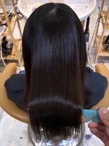 ロンド シャルム 吉祥寺(Lond charme)&nbsp;黒髪グレーベージュロングレイヤー縮毛矯正髪質改善吉祥寺