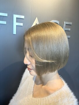 エッファセ 北本店(efface) ミニボブ×ブロンド×ハイトーンカラー×シルキーベージュ