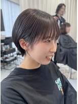 レヴ 草加店(LEV.)&nbsp;切りっぱなしボブエアリーロング美髪ピンクブラウン 髪質改善