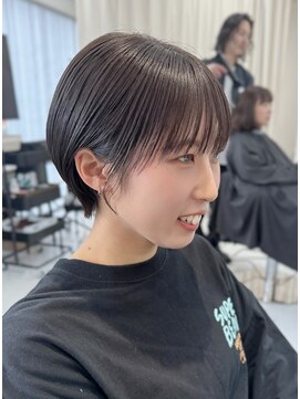 レヴ 草加店(LEV.) 切りっぱなしボブエアリーロング美髪ピンクブラウン 髪質改善