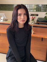 メゾン(Maison) 小顔黒髪ボブルフネビージュ小顔ワインレッド秋矢場町名古屋栄