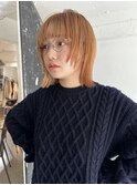 切りっぱなしボブ　姫カットレイヤー　外ハネボブ