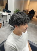 波巻きパーマ