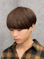 マッシュナチュラルカラーマッシュメンズヘアカラーツーブロック