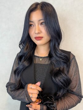 ソア 並木坂(Soa) 韓国ブルーブラック/透明感カラー/レイヤーカット/Minori