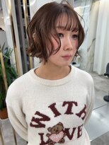 エトワール(ETOILE)&nbsp;切りっぱなしボブ/ブリーチなしダブルカラー/ベージュ