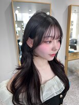 ボタン 熊本(VOTAN) 透ける暗髪/レイヤーカット/顔まわり/韓国ヘア/熊本美容室