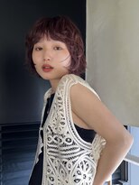 ブローチ 表参道(broocH)&nbsp;レイヤーボブ/ショート/暖色カラー/パーマスタイル/ショートボブ