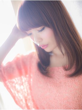 ブルー(BLUE) *CUORE水戸*インナーカラーでグラマラスなストレートセミディb